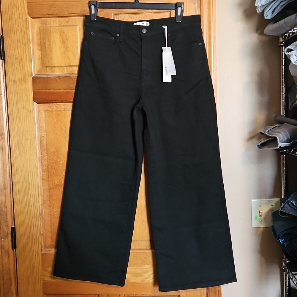 DAZE Denim Echo High-Rise Wide Leg Black Jeans-NWT - Picture 3 of 13